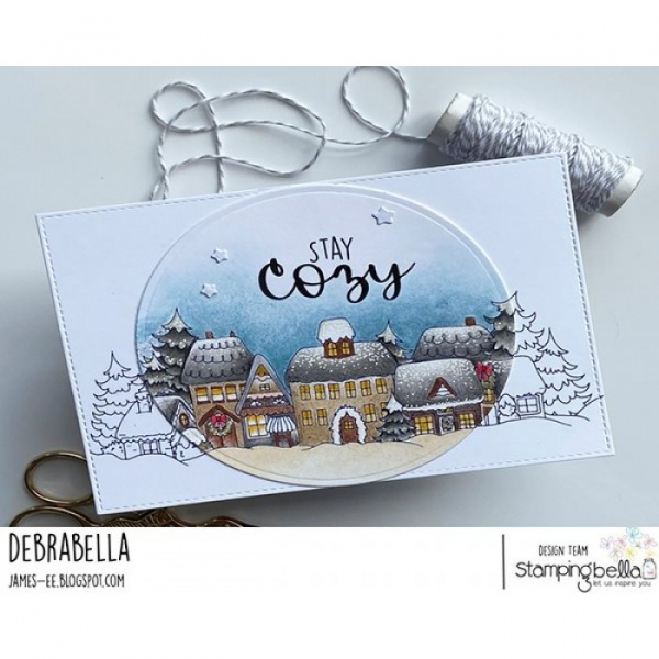 Stamping Bella - Christmas Village Backdrop